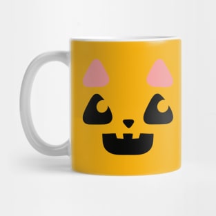 Cute Kawaii Pumpkin Cat Face Costume pastel goth Mug